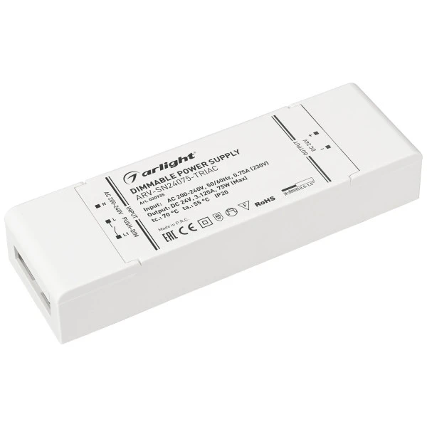 Блок питания для светодиодной ленты Arlight 030935 ARV-FLAT Блок питания для светодиодной ленты Arlight 030935 ARV-FLAT