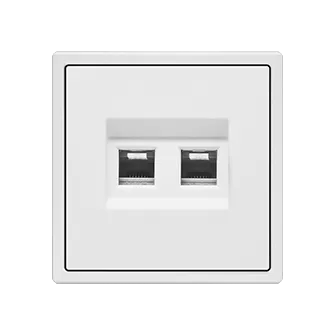 Розетка компьютерная двойная LeDron Dual CAT 6 (DATA) White Розетка компьютерная двойная LeDron Dual CAT 6 (DATA) White