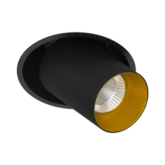 Встраиваемый поворотный светодиодный светильник LeDron EVA DANNY MINI Black-Gold 4000K