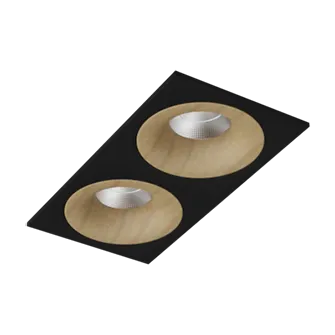 Встраиваемый светодиодный светильник Ledron LOFT SQ2 Black Wooden TRIAC Встраиваемый светодиодный светильник Ledron LOFT SQ2 Black Wooden TRIAC