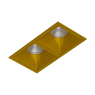 Встраиваемый светодиодный светильник Ledron RISE KIT 2 LED 3000K Gold