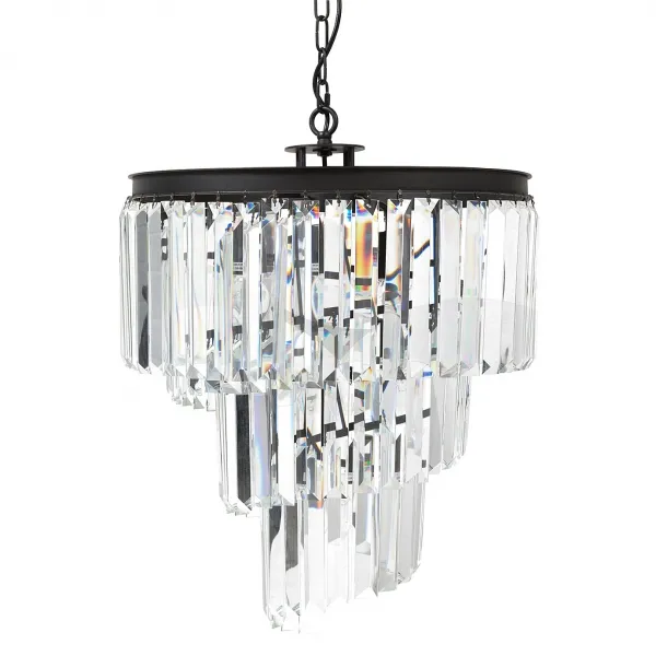 Подвесная люстра RH 1920s Odeon Clear Glass Spiral Chandelier - 3 rings ImperiumLoft 123452-22 40.1512