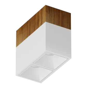 Накладной светодиодный светильник Ledron KUBING 2 Wooden 130 White TRIAC