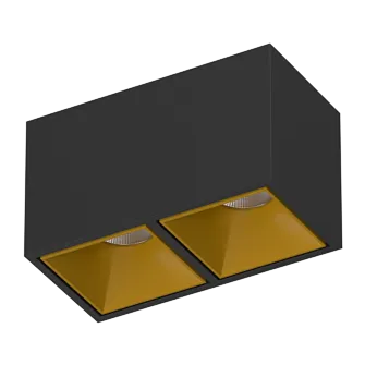 Накладной светодиодный светильник Ledron KUBING 2 Black-Gold Накладной светодиодный светильник Ledron KUBING 2 Black-Gold