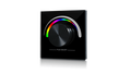 Радио панель встраиваемая в стену с валкодером на 1 зону для RGB ленты, черная SWG W-RGB-B
