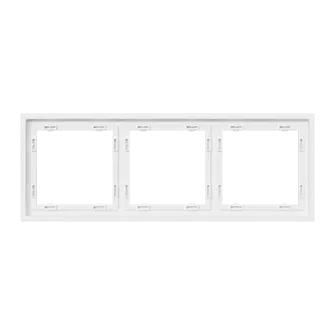Рамка на 3 поста для розеток и выключателей LeDron 3 Frame PC White