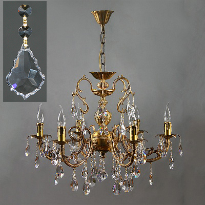 Подвесная люстра Ambiente 8888/6 AB Leaf crystal