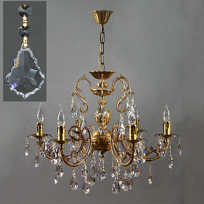 Подвесная люстра Ambiente 8888/6 AB Leaf crystal Подвесная люстра Ambiente 8888/6 AB Leaf crystal