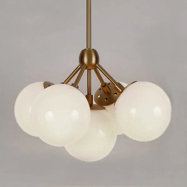 Люстра Modo 5 Brass color & white glass ImperiumLoft 75474-22 40.731