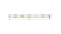 Светодиодная лента 3528, 60 LED/м, 4,8 Вт/м, 12В , IP20, Цвет: Синий SWG SWG360-12-4.8-B-M 