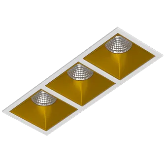 Встраиваемый светодиодный светильник Ledron RISE KIT 3 LED 4000K White-Gold