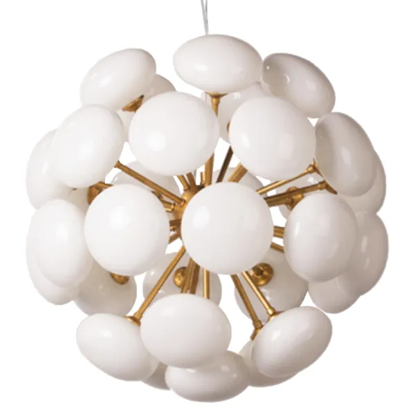 Подвесная Люстра Mid-Century Sputnik Milk Glass Chandelier By Imperiumloft 344002-22