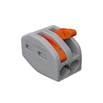 Клемма двойная соединительная монтажная с рычажком LeDron PCT-212