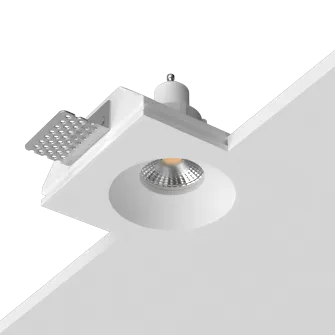 Встраиваемый гипсовый светильник под сменную лампу LeDron LUMI SQ1 105x113 D72