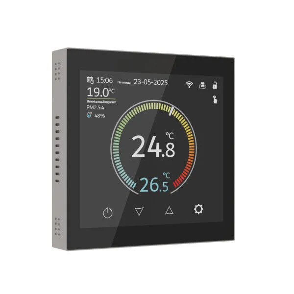 Сенсорный терморегулятор для теплого пола wi-fi werkel w1851104 сенсорные механизмы дымчатый a071605