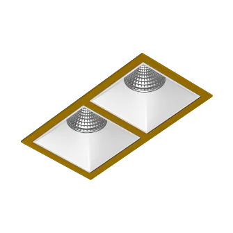 Встраиваемый светодиодный светильник Ledron RISE KIT 2 LED 4000K Gold-White