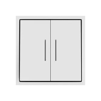 Двухклавишный выключатель с LED-подсветкой LeDron 2 Gang 1 Way LED White