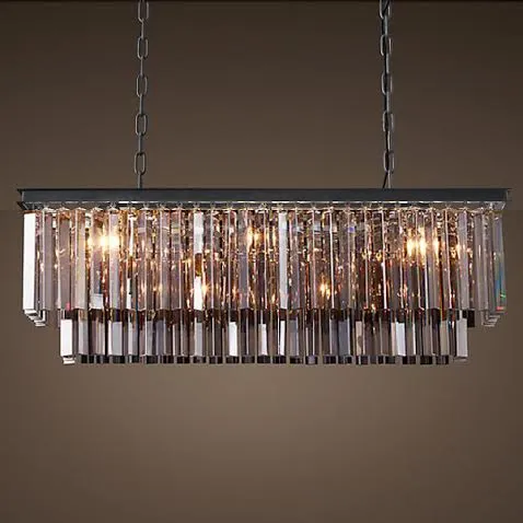 Подвесная люстра RH 1920S ODEON SMOKE GLASS FRINGE 90 ImperiumLoft 75656-22 40.1537