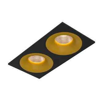 Встраиваемый светодиодный светильник Ledron LOFT SQ2 Black-Gold