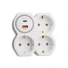 Разветвитель сетевой на 3 выхода с/з250В 16А USB A+Type C 24А PD белый/серый ADP16-17-20 Stekker 50110 ADP16-17-20 Разветвитель сетевой на 3 выхода с/з250В 16А USB A+Type C 24А PD белый/серый ADP16-17-20 Stekker 50110 ADP16-17-20