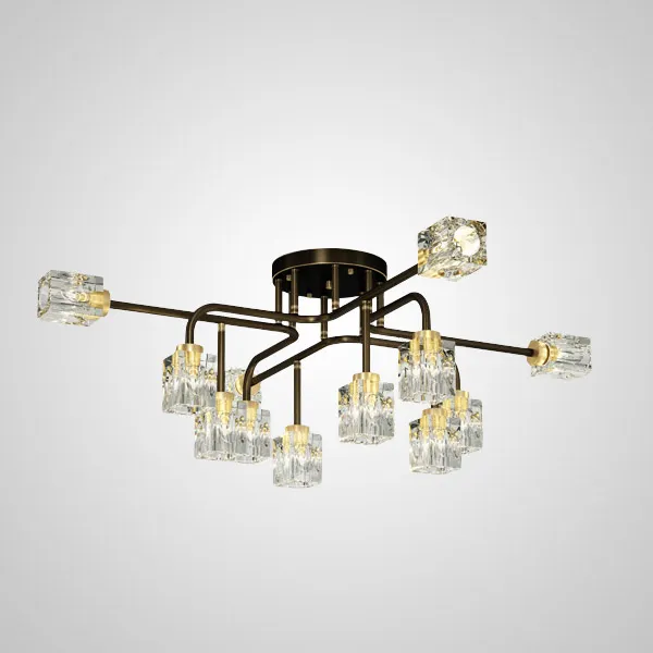 Потолочная люстра MICHAL L12 Brass Black ImperiumLoft 205616-23 michal01