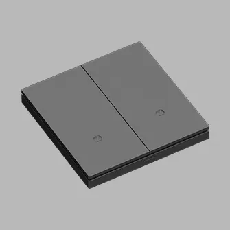 Выключатель двухклавишный Zigbee LeDron XZ-ACK102 Black