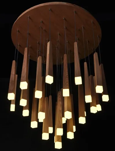 Подвесная люстра Wooden Glowworm Round ImperiumLoft 73621-22 40.163