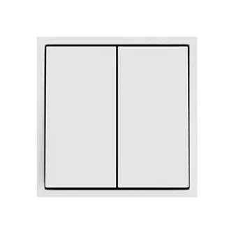 Выключатель двухклавишный звонкового типа LeDron 2G Reset White
