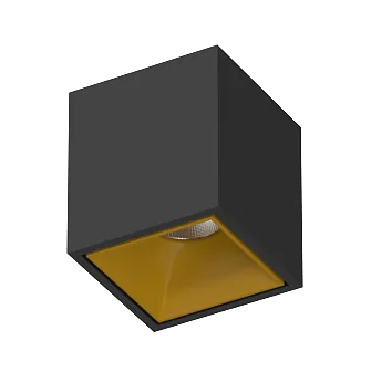 Накладной светильник Ledron KUBING Black-Gold