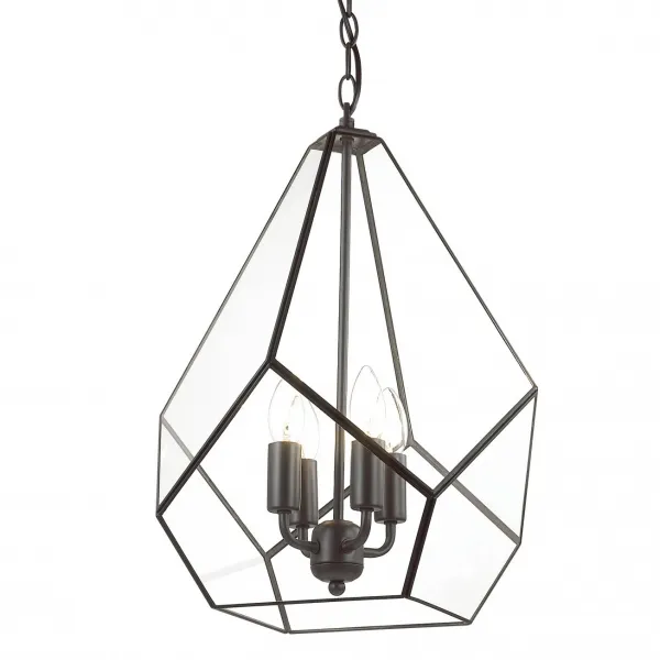 Люстра Geometry Glass Light Pendant Transparent 4 ImperiumLoft 75298-22 40.1239