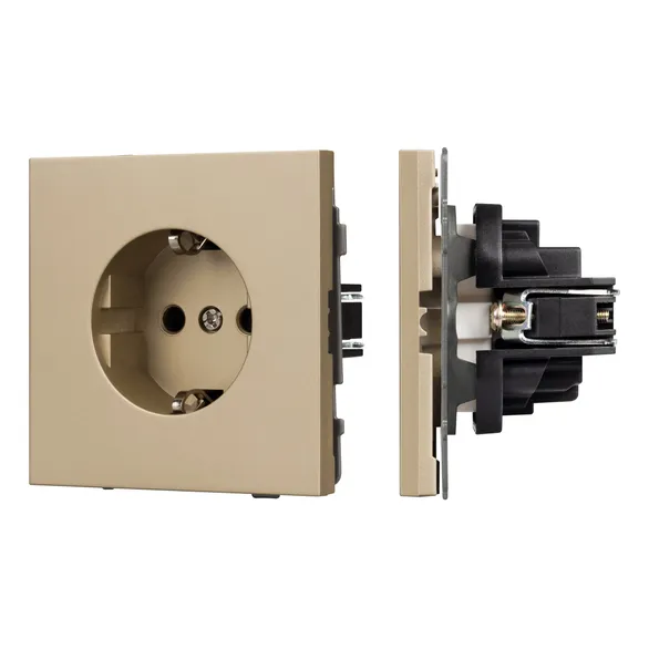 Механизм электрической розетки SCT-TENDO-MEU1-SFPL-GD (230V, 16A) (Матовый песочный) Arlight 054639