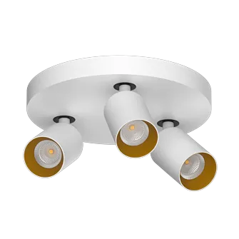 Накладной поворотный светодиодный светильник Ledron SAGITONY R3 S60 White-Gold NO DIM