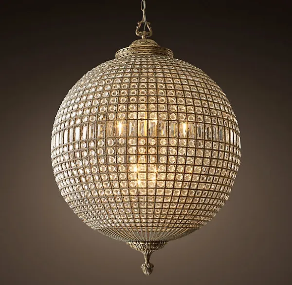 Подвесная люстра RH 19th c. Casbah Crystal Pendant 90 ImperiumLoft 84752-22 40.1014.MT.BL.T1B