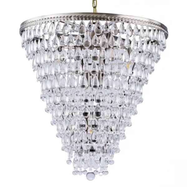 Подвесная люстра Clarissa Glass Drop Pendant 61 Nickel ImperiumLoft 75622-22 40.1002