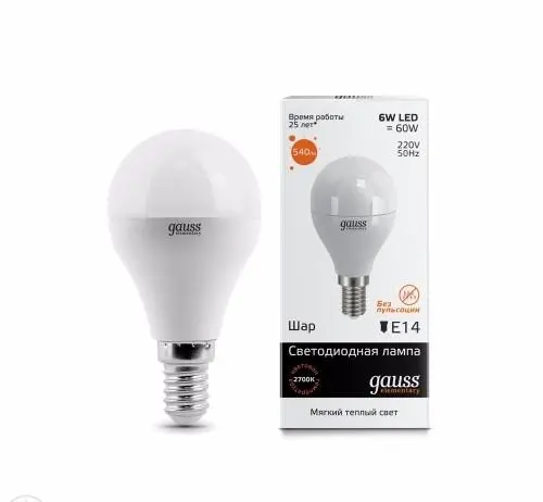 Лампа Gauss 53116 LED Elementary Globe Лампа Gauss 53116 LED Elementary Globe