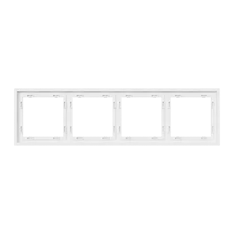 Рамка на 4 поста для розеток и выключателей LeDron 4 Frame PC White
