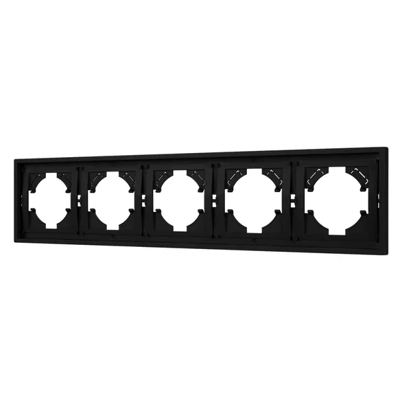 Рамка пластиковая FRM-TENDO-SFPL-5-BK (Матовый черный) Arlight 054657
