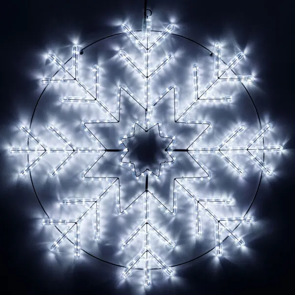 Светодиодная фигура Ardecoled 034254 Снежинка ARD-Snowflake-M8-950x950-540Led White