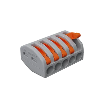 Клемма пятерная соединительная монтажная с рычажком LeDron PCT-215