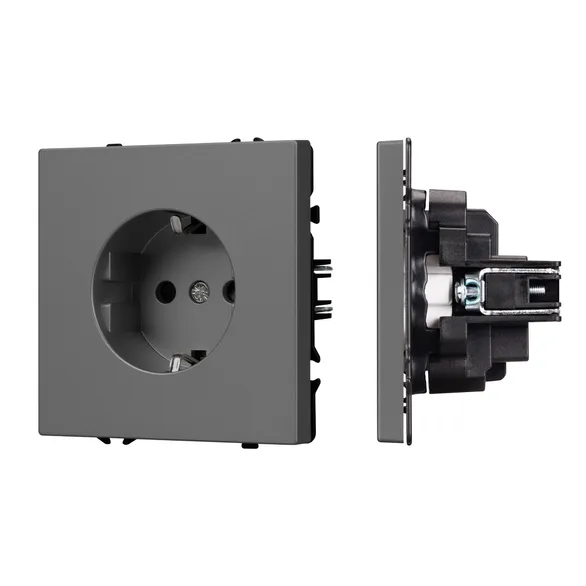 Механизм электрической розетки SCT-NOBE-MEU1-SFPL-GR (230V, 16A) Arlight 054279