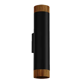 Настенный светильник под сменную лампу Ledron Danny mini 2 WS-GU10 Black Wooden Настенный светильник под сменную лампу Ledron Danny mini 2 WS-GU10 Black Wooden