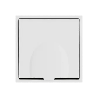 Розетка одинарная с заземлением с крышкой с защитными шторками LeDron EU Socket with Waterproof Cover White