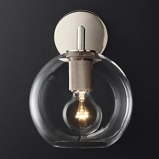 Бра Rh Utilitaire Globe Shade Single Sconce Silver 123277-22 ImperiumLoft Бра Rh Utilitaire Globe Shade Single Sconce Silver 123277-22 ImperiumLoft