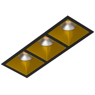 Встраиваемый светильник под сменную лампу Ledron RISE KIT3 Black-Gold Встраиваемый светильник под сменную лампу Ledron RISE KIT3 Black-Gold