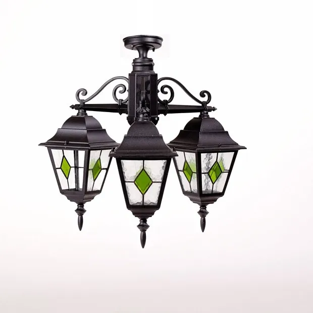 Потолочный светильник уличный Oasis Light 79970MAlgG/3 Bl QUADRO M lead GLASS Потолочный светильник уличный Oasis Light 79970MAlgG/3 Bl QUADRO M lead GLASS
