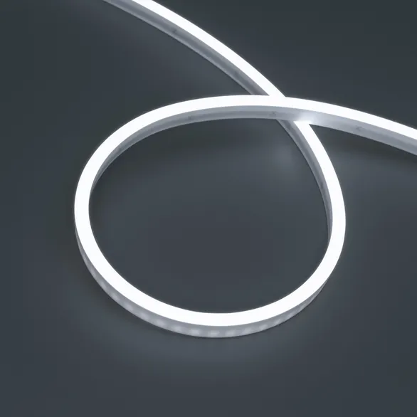 Светодиодная лента герметичная WAVE-SIDE-PU-A120-06x12mm 24V White5700 (8 W/m, IP68, 5m, wire x2) Arlight 052422
