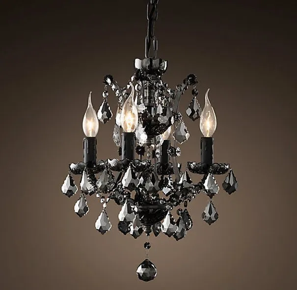 Подвесная люстра 19TH C. ROCOCO IRON &amp; Smok CRYSTAL 4 ImperiumLoft 106906-22 40.2227