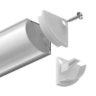 Комплект заглушек для углового профиля LeDron 1515-Z White