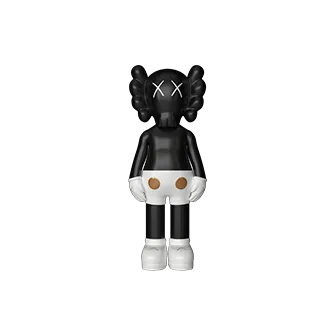 Дизайнерская статуэтка KAWS Mini чёрно-белый LeDron 61A black