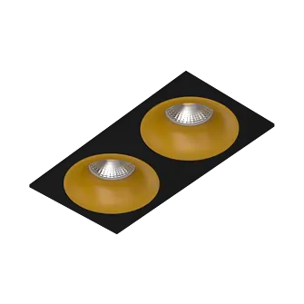 Встраиваемый светильник под сменную лампу Ledron MJ1003 SQ2 Black-Gold Встраиваемый светильник под сменную лампу Ledron MJ1003 SQ2 Black-Gold